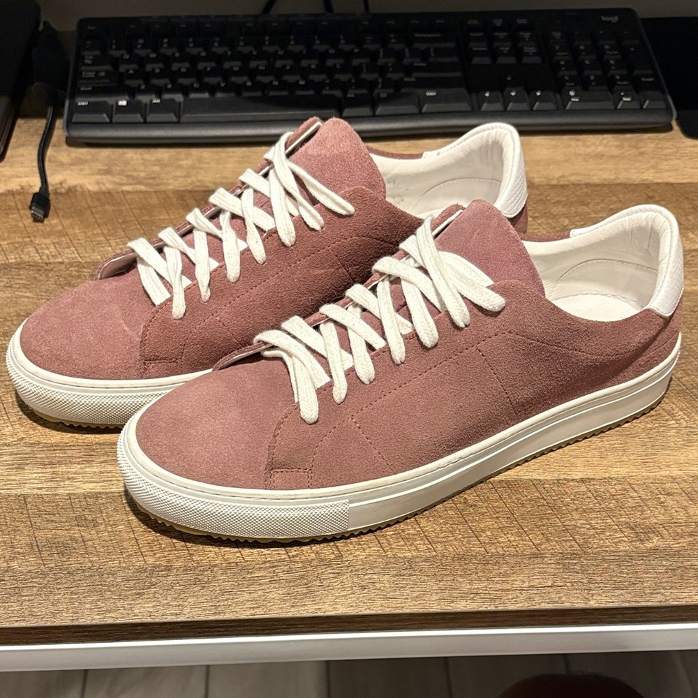 Stylish Pink Suede Sneakers
